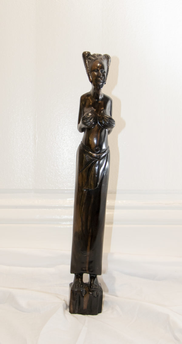 Femme africaine sculpture en bois d'ébène