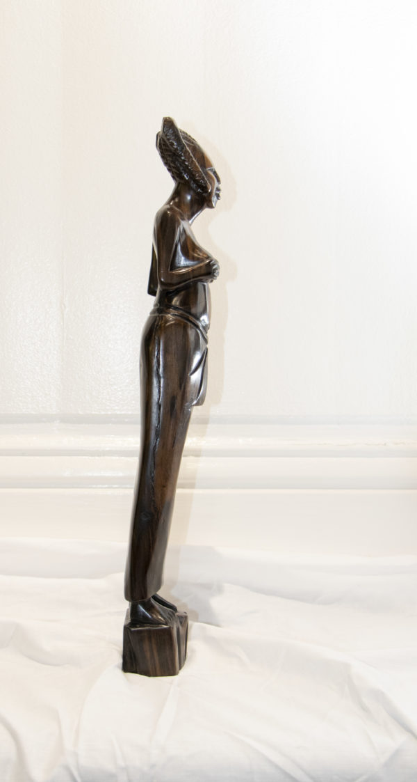 Femme africaine sculpture en bois d'ébène